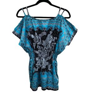 Sequin Hearts Cold Shoulder Top